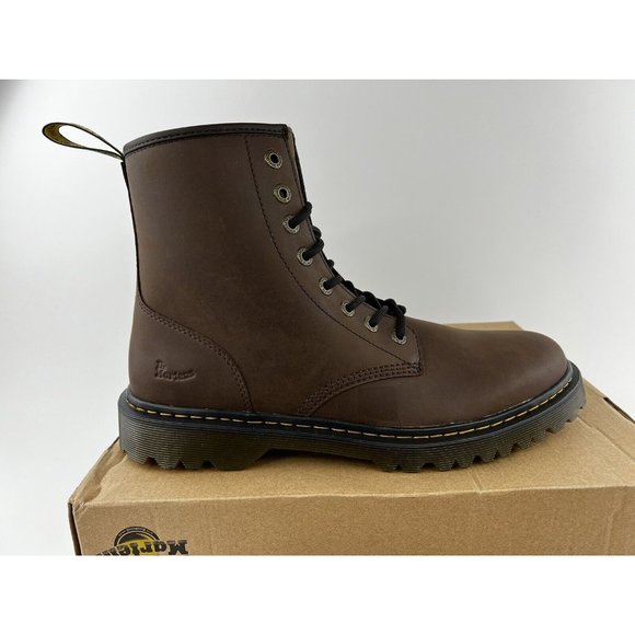 Dr Martens Awley Mens Size 13 Brown Leather Boots Crazy Horse Action NO SHOE BOX - Picture 8 of 11